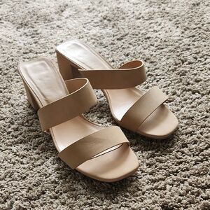 Elegant Tan Women's Block Heel Sandals